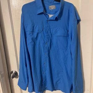 Pacific Trail Men's Bright Blue Long-Sleeve Button-Down Shirt